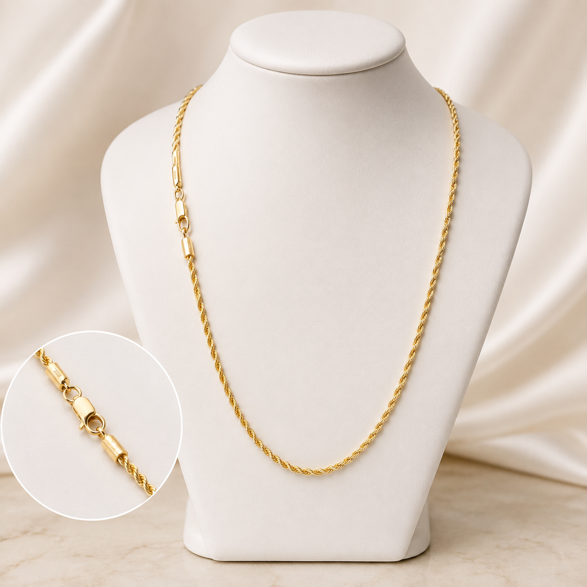 Cadena Lazo 65cm - Oro Laminado 18k