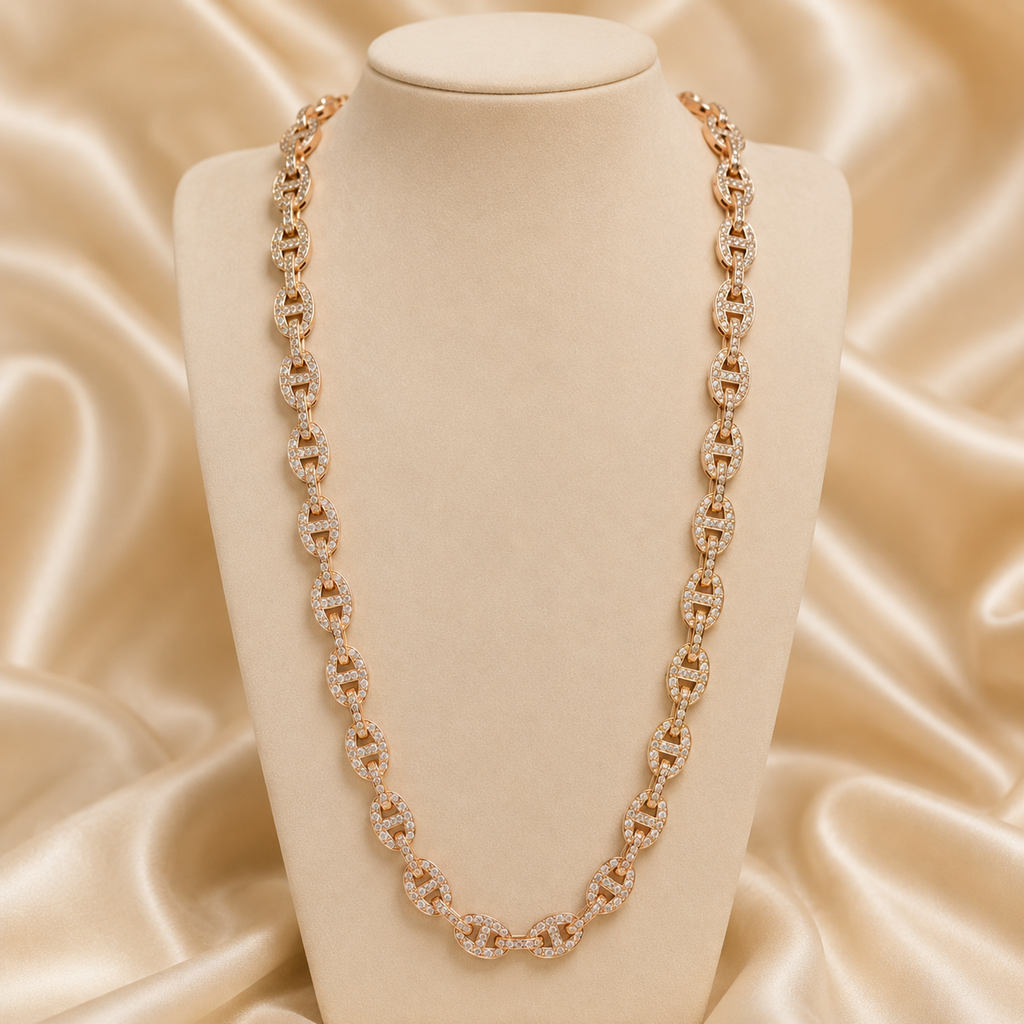 Cadena GG Ice 65cm - Oro Laminado 18k