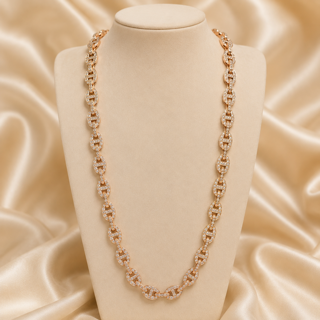 Cadena GG Ice 65cm - Oro Laminado 18k