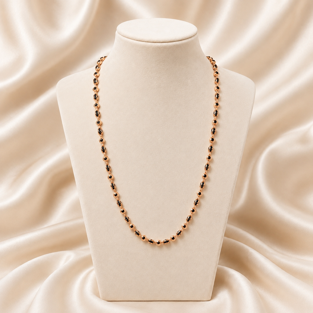 Cadena Black 65cm - Oro Laminado 18k